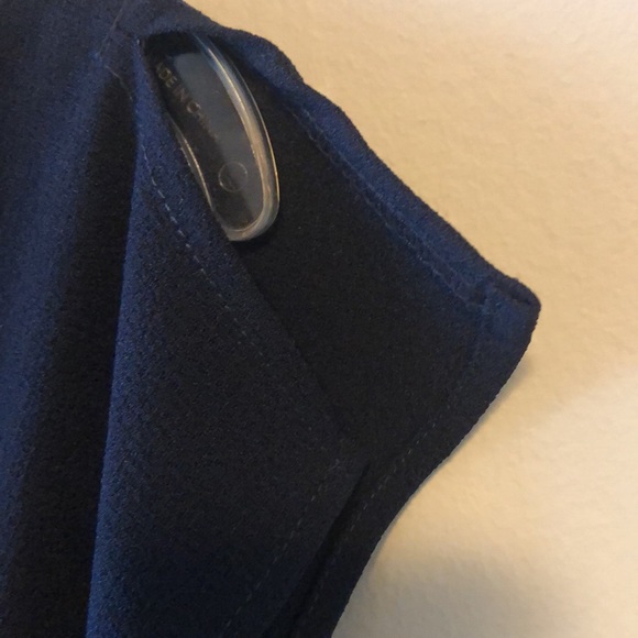 Nanette Lepore Dress Faux Wrap Blue SZ 10 - Picture 6 of 10